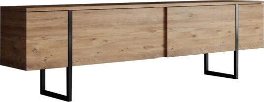 Luxe TV-benk 180 cm - Natur/Sort Luxe TV-benk 180 cm - Natur/Sort