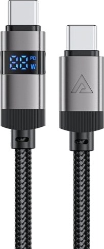 Usb-Kabel Acefast Usb-C Usb-C 1,2 M Svart-Sølv 6974316283720