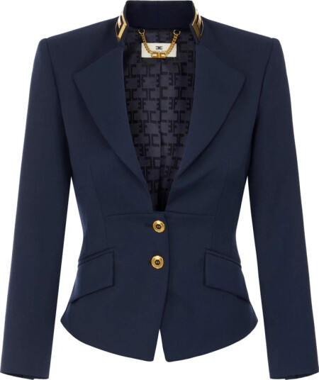 Elisabetta Franchi Dame Jakker Blå XL, Elisabetta Franchi Dame Jakker Blå XL,