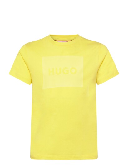 Hugo Kids Short Sleeves Tee Shirt Yellow 110 Hugo Kids Short Sleeves Tee Shirt Yellow 110