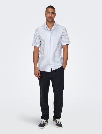 ONLY & SONS Onssinus Loose 0007 Cot Lin Pant Noos - Navy - S ONLY & SONS Onssinus Loose 0007 Cot Lin Pant Noos - Navy - S
