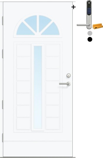 Ytterdør Bygg1 Fjell 13 Klarglass med Yale Entrus