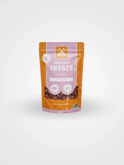 Mush Frysetørket Godbiter Griselunge 45 G