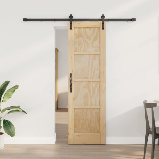 vidaXL skyvedør med monteringssett 61x198,5 cm solid furutre