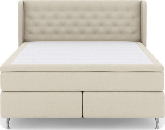 Select No 5 Komplett Sengepakke 180x200 Fast Watergel - Beige/Sølvben