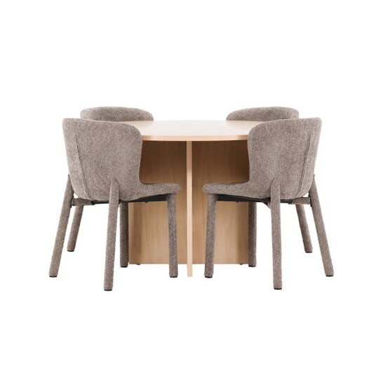 Spisegruppe Venture Home Strada Ø120 cm med 4st Astoria Spisestoler