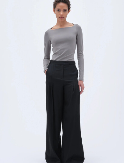 REMAIN Birger Christensen Wide Suiting Pants Black 40