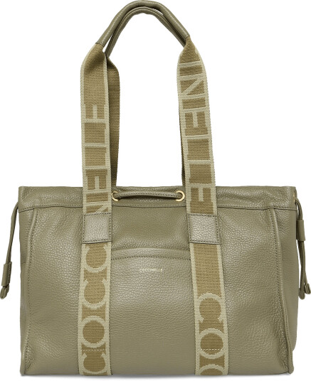 Coccinelle Monogram Shoulder Bag Khaki green ONE SIZE