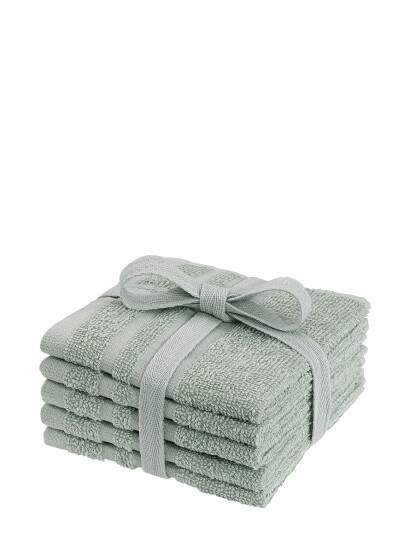 Borganäs Of Sweden Basic Terry Cloths 25x25 Cm Sand Green 5 Pack 25x25cm