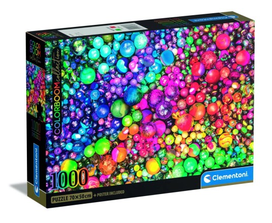 Clementoni Puslespill 1000 HQC Colorboom Marbles Clementoni Clementoni Puslespill 1000 HQC Colorboom Marbles Clementoni