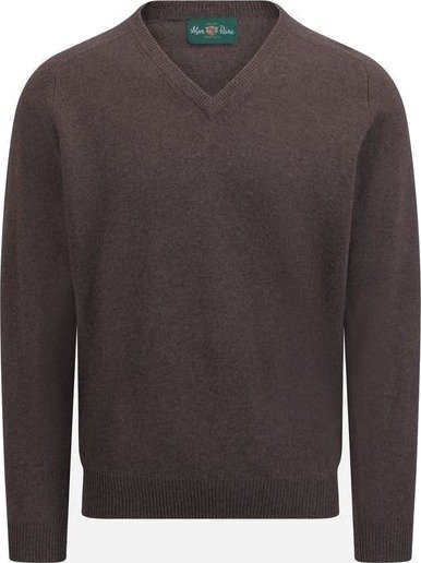 Alan Paine V neck lambswool XL brun herre