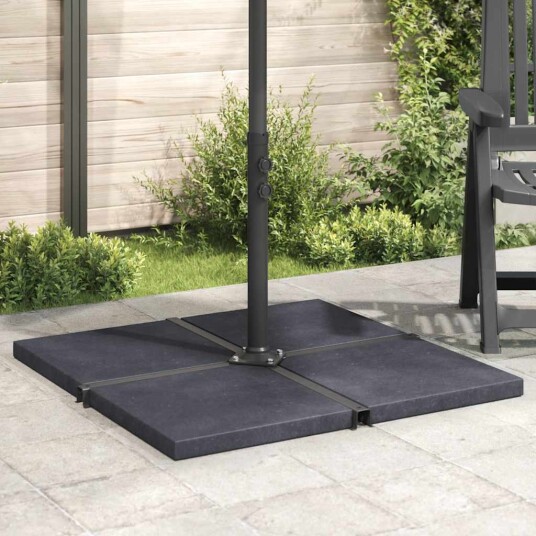 vidaXL Vektplate for parasoll svart granitt firkantet 25 kg