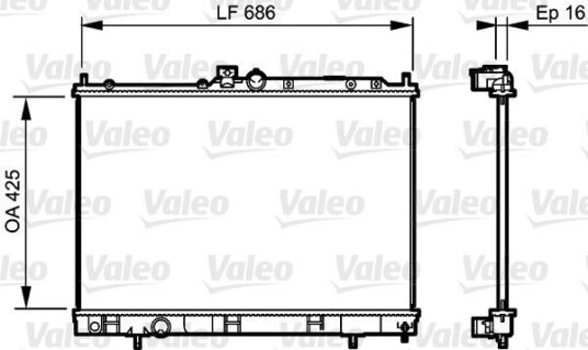 Radiator VALEO 735201