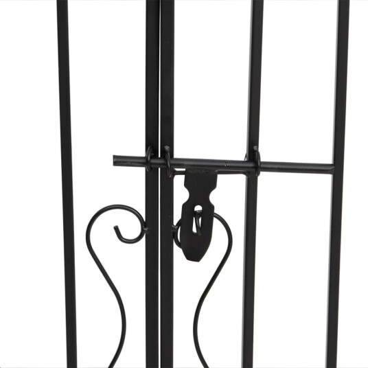 vidaXL Hageport svart 121x8x120 cm smijern vidaXL Hageport svart 121x8x120 cm smijern