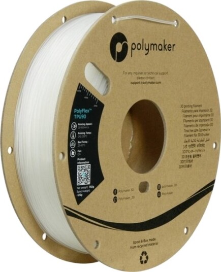 Polymaker PolyFlex TPU90 Filament 1.75 mm 750 g Klar PD02004
