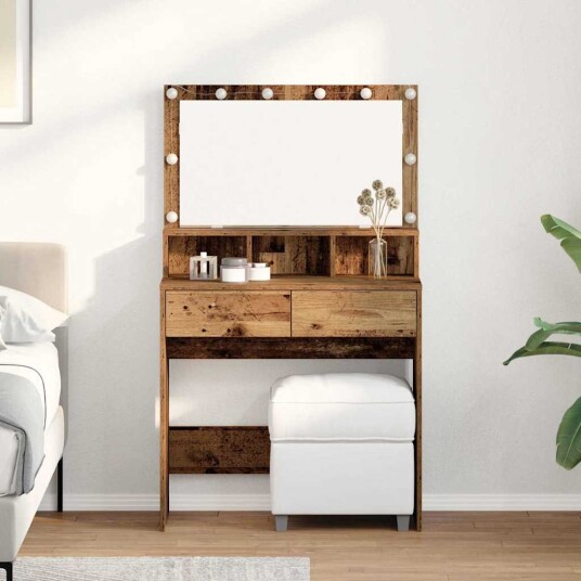 Sminkebord Gammelt tre Sponplate Sminkebord Gammelt tre Sponplate