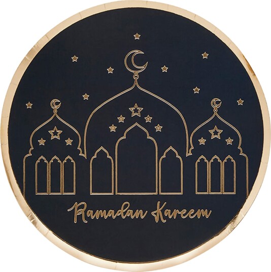 Club Green Hootyballoon Papptallerken Ramadan Kareem 8-pakning HBRA103