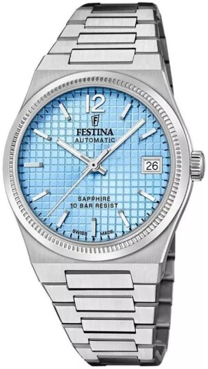 Festina Dameklokke F20029 2 Swiss Made Blå/Stål Ø35 mm Festina Dameklokke F20029 2 Swiss Made Blå/Stål Ø35 mm