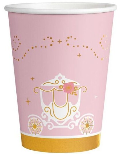 8 stk Pappkrus 250 ml Princess for a Day