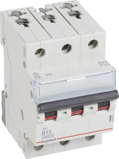 Legrand TX³ MCB automatsikring B13 3P 3M 6/6kA