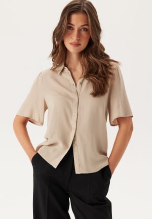 VILA Vipricil S/S NEW SHIRT - NOOS Feather Gray 36