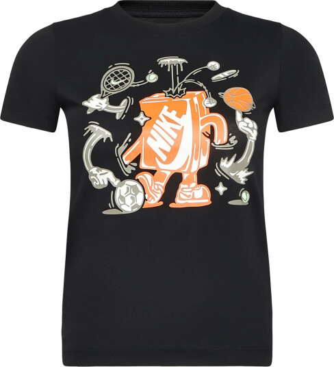 Nike K Nsw Tee Boxy Mlt Spt Black 128 137
