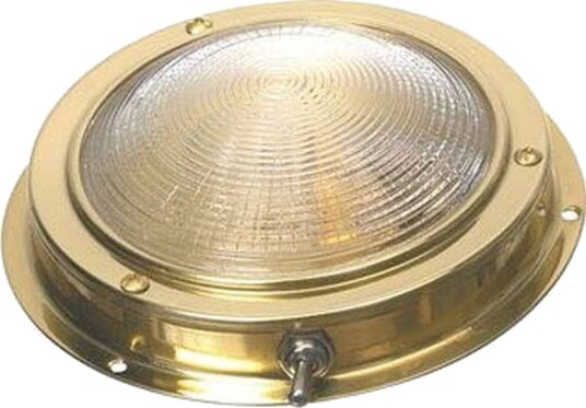 Taklampe i messing 12V. Ø110mm
