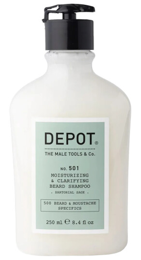 Depot No. 501 Moisturizing & Clarifying Beard Shampoo - Sartorial Sage 250ml
