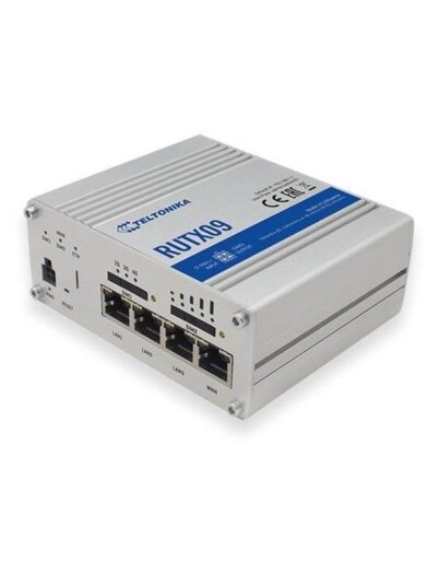 Teltonika RUTX09 4G WWAN Router med 4-Portssvitsj og DIN-skinne Monteringssystem Teltonika RUTX09 4G WWAN Router med 4-Portssvitsj og DIN-skinne Monteringssystem