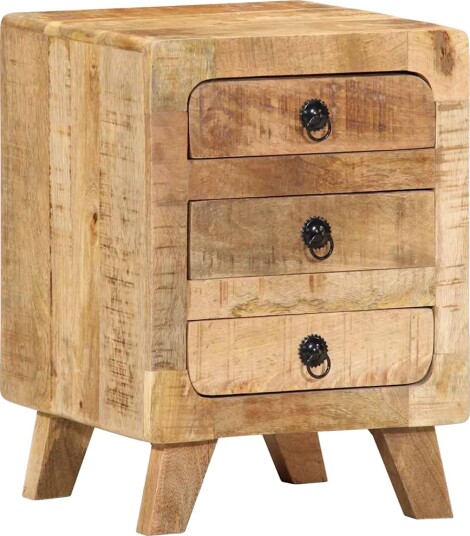 Nattbord 37x32x50 cm grovt heltre mangotre Nattbord 37x32x50 cm grovt heltre mangotre