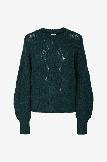 YAS Pullover yasZuma LS Wool Blend Knit Blå