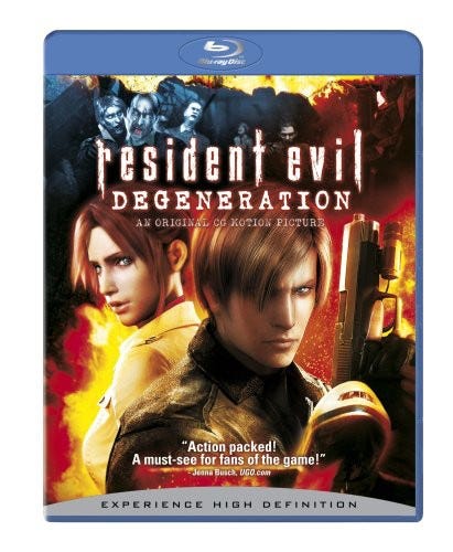 Resident Evil: Degeneration Bluray Resident Evil: Degeneration Bluray