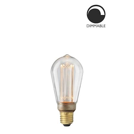 Lyspære E27 Laser LED Filament Uniterm Klar 3,5W
