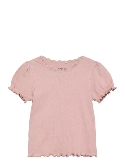 Huttelihut T Shirt Ss Rib Pink 104