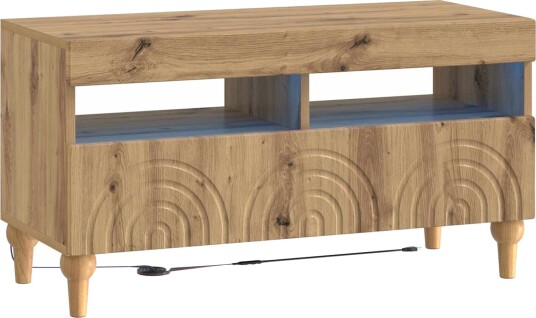 vidaXL LED TV skap Artisan eik Konstruert tre