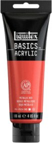 Liquitex Basics 118 ml Metallic Rød