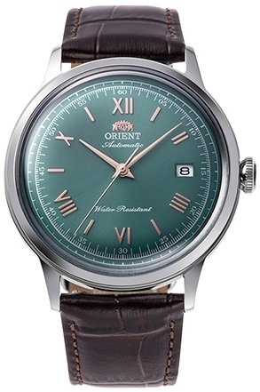 Orient Herreklokke RA AC0023E30B Bambino Grønn/Lær Ø40.5 mm