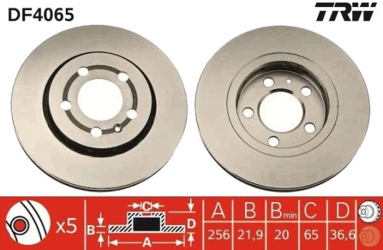 Bremseskive TRW DF4065