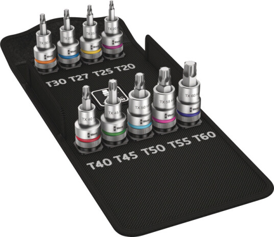 Wera 8767C HF Torx Bitsett 1/2" med 9 Deler