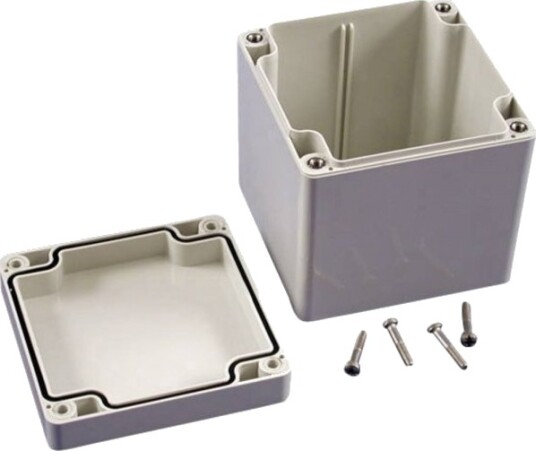 Hammond Electronics 1554EEGY 90 × 90 × 90 mm ABS Grå Kabinett