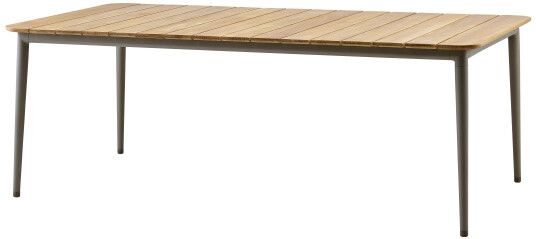 Cane-line Core spisebord Taupe/teak 210 x 100 cm Beige