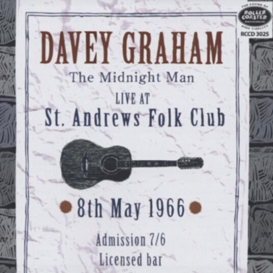 Davey Graham Live At St Andrews. 8th May 1966 CD Davey Graham Live At St Andrews. 8th May 1966 CD