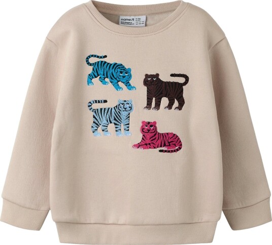 Name It Collegegenser NmmLocon Peyote Name It 4 år (104) Collegegenser Beige Blå Brun Rosa
