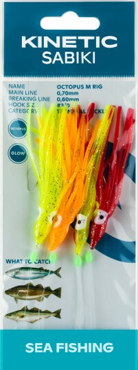 Kinetic Sabiki Octopus M Yellow/orange