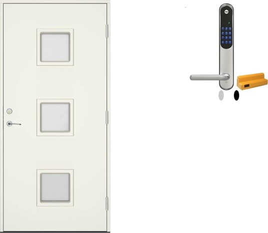 Ytterdør Swedoor Clever-Line+ Dovre med Yale Entrus