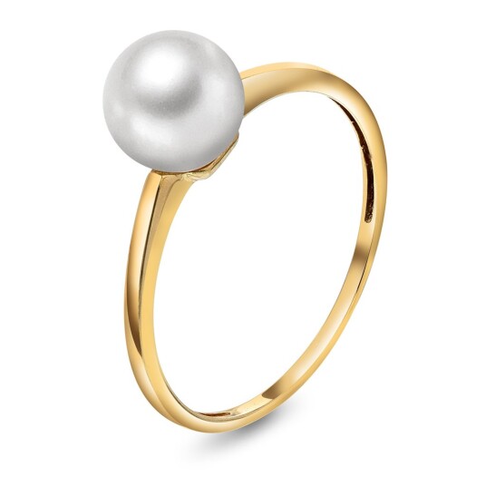 Pan Jewelry Ring i gull med kultivert fvp størrelse Ring i gull med kultivert fvp 52