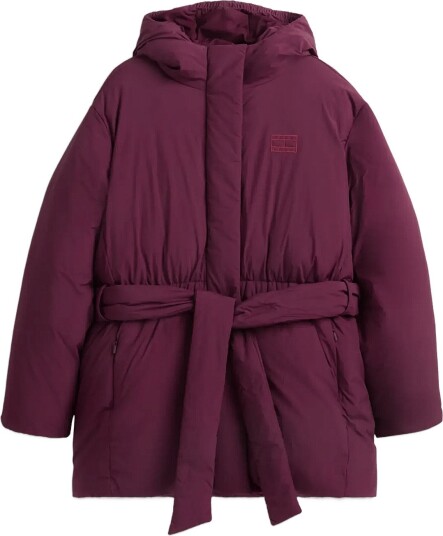 Tommy Jeans Tjw Smooth Padding Puffer Ext Burgundy M