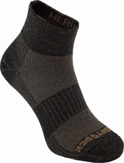 Wrightsock Merino Coolmesh II Quater Anti Blister System Timber 34-36, Timber Wrightsock Merino Coolmesh II Quater Anti Blister System Timber 34-36, Timber