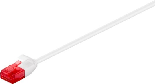 Goobay CAT 6 smal patchkabel U/UTP hvit kobberleder CU 10 m