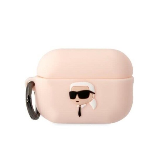 Karl Lagerfeld Klap2runikp Airpods Pro 2 Deksel Rosa/Rosa Silikon Karl Head 3D